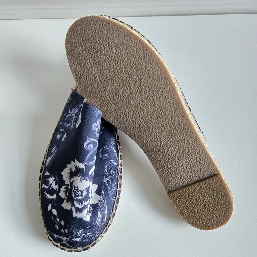 New JOHNNY WAS Olivia Mule Espadrille Flats NWOT Size 8.5
